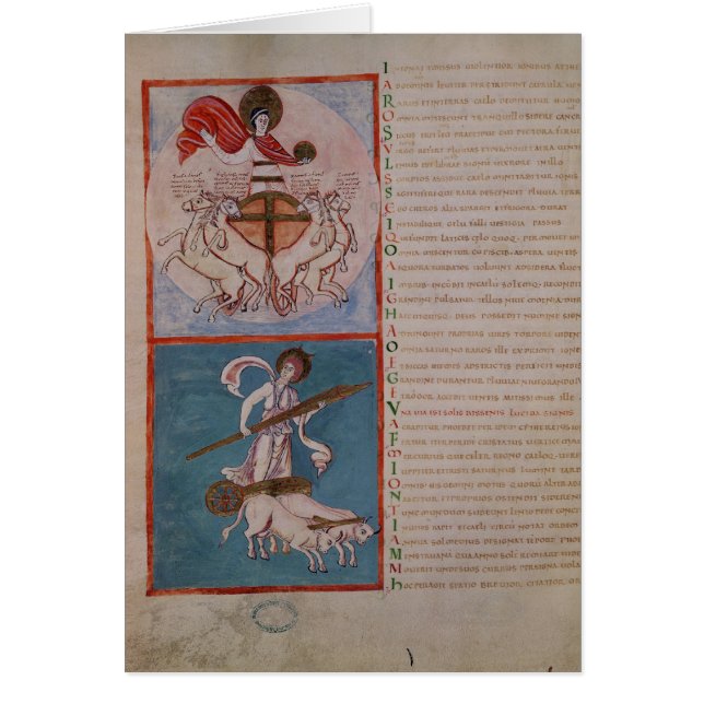 Cartão Apollo como o Sun e Diana como a lua (Frente)