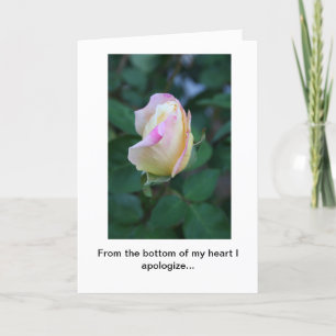 Cartão Apology for Inconsideration Greeting Card