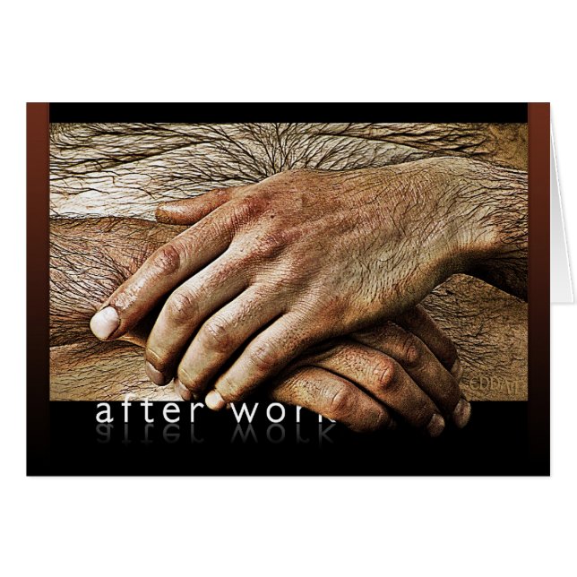 Cartão Após o trabalho (Frente Horizontal)