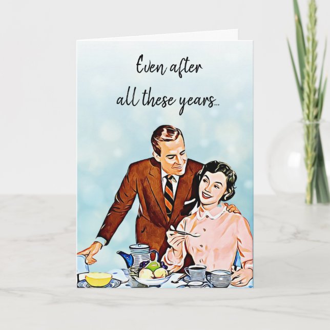 Cartão Após Todos Estes Anos, Dia de os namorados Retroat (Frente)