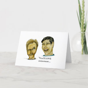 Cartão Aposentação amorosa de Cara humorística