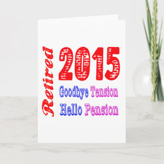 Cartão Aposentado 2015, Tensões de Adeus, Pensão de Alô