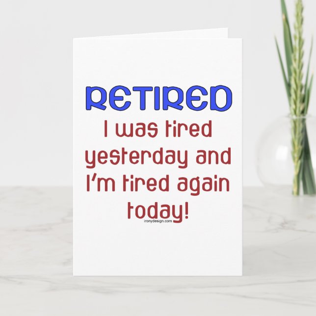 Cartão Aposentado e Cansado (Frente)