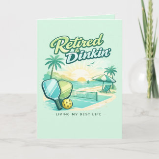 Cartão Aposentado e Dinkin Pickleball Aposentadoria Diver