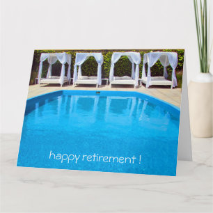 Cartão aposentadoria da piscina grande