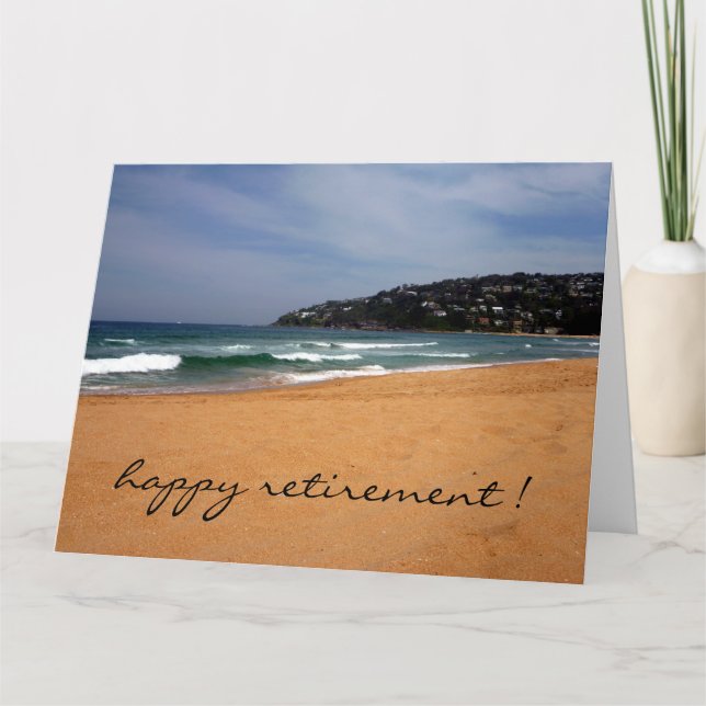 Cartão aposentadoria na praia grande (Frente)