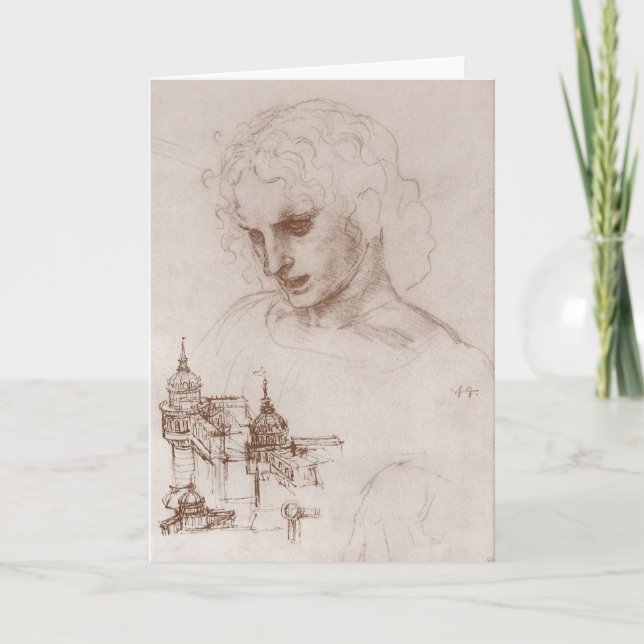 Cartão Apostle Jacobus Sforza Castle de Leonardo da Vinci (Frente)