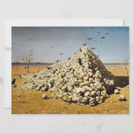 Cartão Apoteose da Guerra (morte e destruição) (crânios)