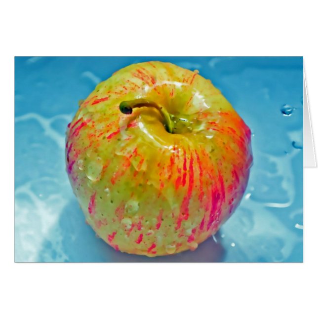 Cartão Apple & floral (Frente Horizontal)