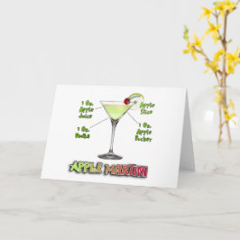 Cartão Apple Martini Cocktail recebe arte