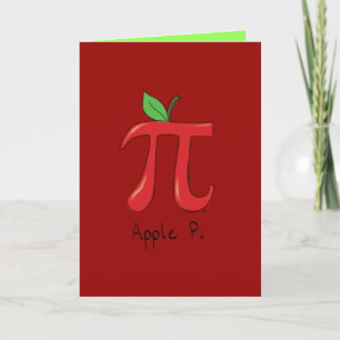 Cartão Apple Pi Cute Math Pi Day Greeting Card