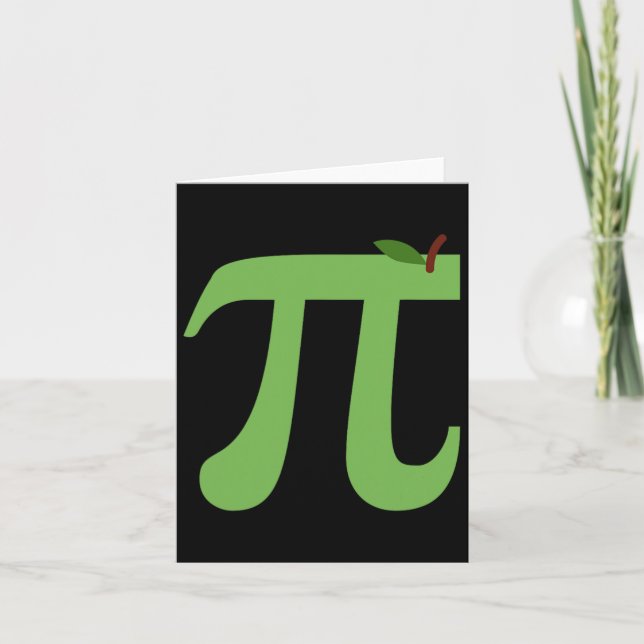 Cartão Apple Pi Engraçada Piada De Pie Day Para Amor Em M (Frente)