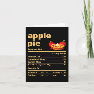 Cartão Apple Pie Nutrition Fala Divertido Graças Christm