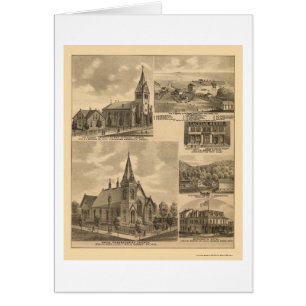 Cartão Appleton, mapa panorâmico do manganês - 1874