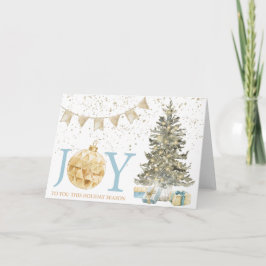 Cartão Apreciação da Árvore de Natal em Watercolor para v