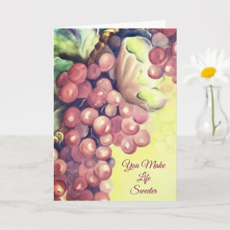 Cartão Apreciação da Hospitalidade da Videira