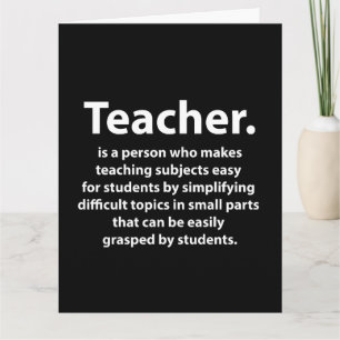 Cartão Apreciação de Professores Preto e Branco