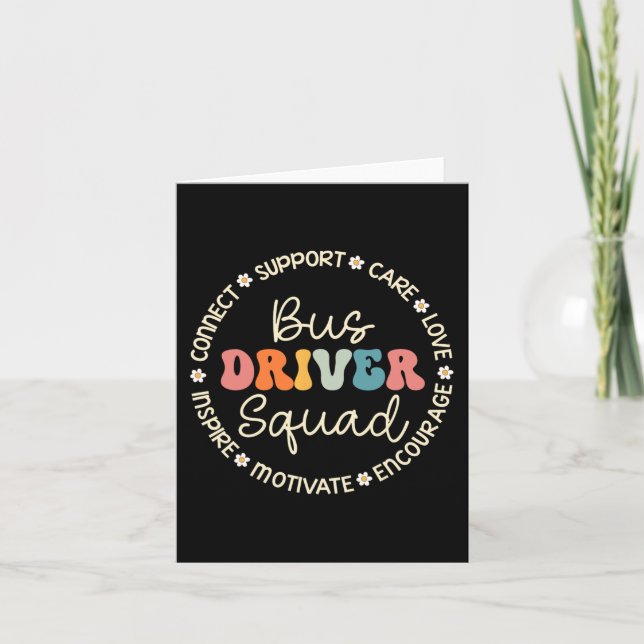 Cartão Apreciação do Bus Driver Squad Semana de Volta à E (Frente)