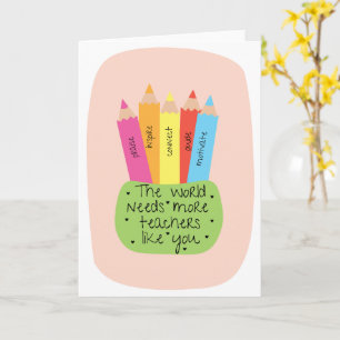 Cartão Apreciação do Dia dos Professores   Obrigado