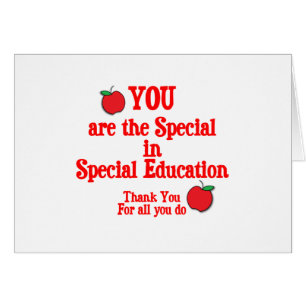 Cartão Apreciação do ensino especial