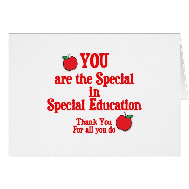 Cartão Apreciação do ensino especial (Frente Horizontal)