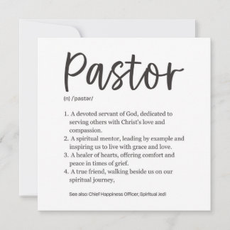 Cartão Apreciação do Pastor