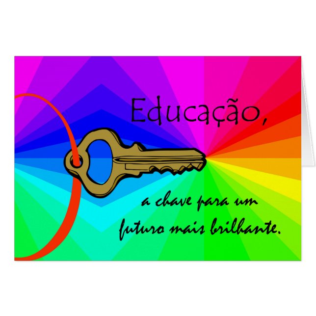 Cartão Apreciação do Professor Educativo em Português (Frente Horizontal)