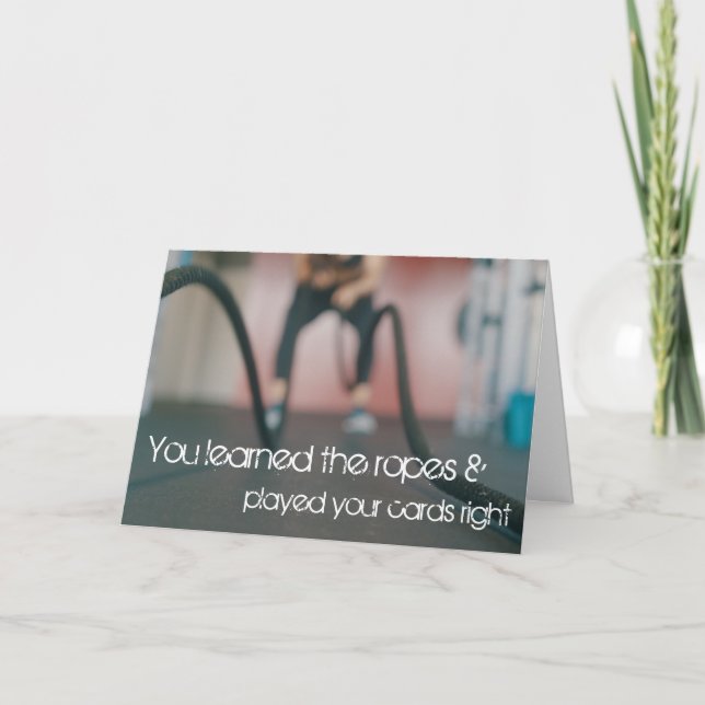 Cartão Aprender os arredores, Parabéns de promoção (Frente)