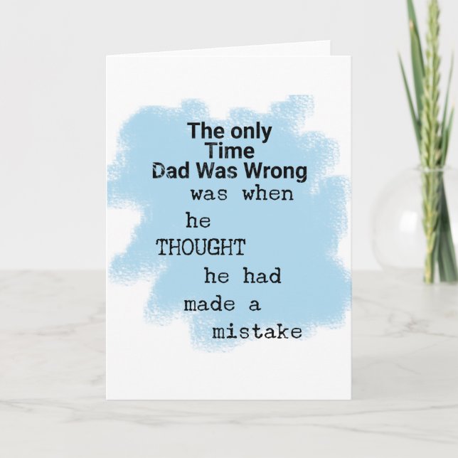 Cartão Apresenta Para Pai Da Filha Na Lei (Frente)