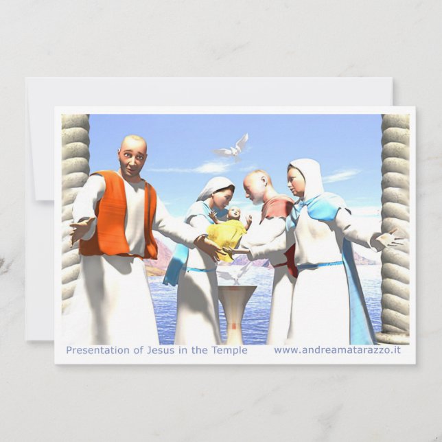 Cartão Apresentação de Jesus no Templo (Frente)
