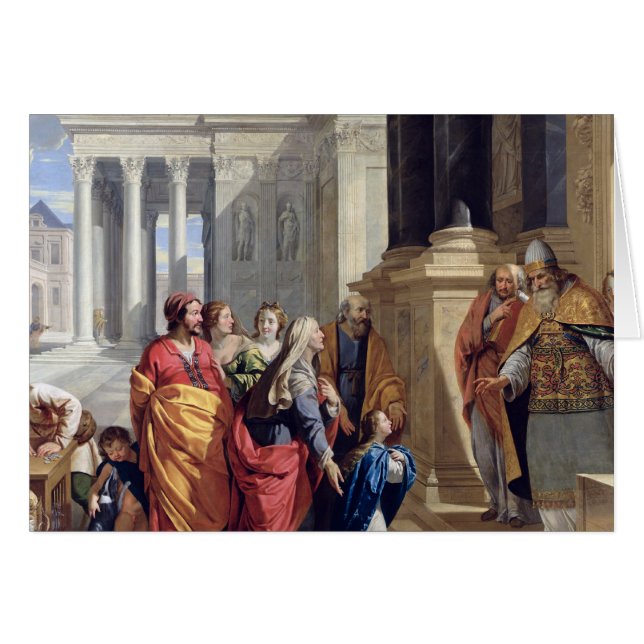 Cartão Apresentação do Virgin no templo (Frente Horizontal)