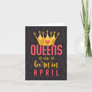 Cartão April Queens Feliz Aniversário