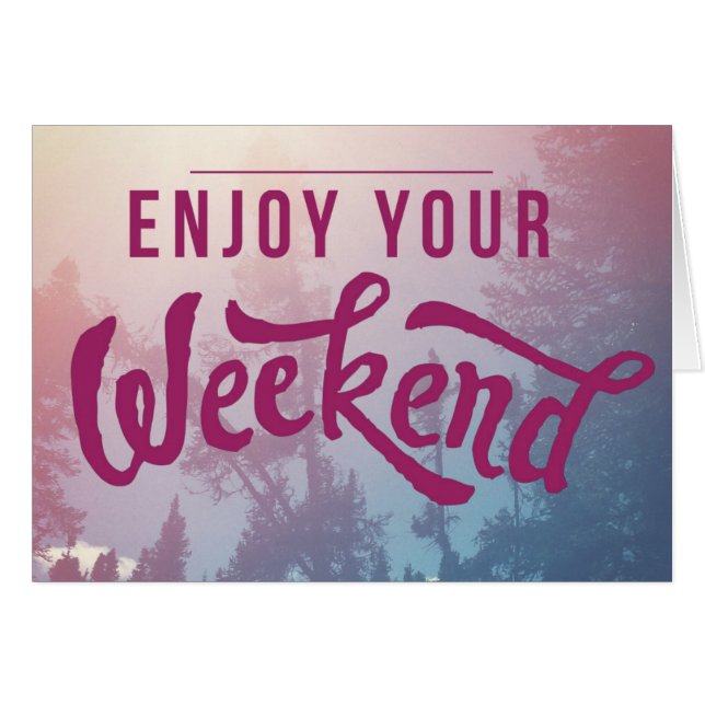 Cartão Apronte para o fim de semana (Frente Horizontal)
