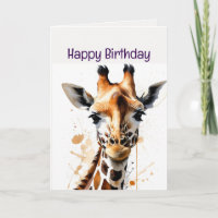 Aproveite o seu aniversário, Girafa Selvagem