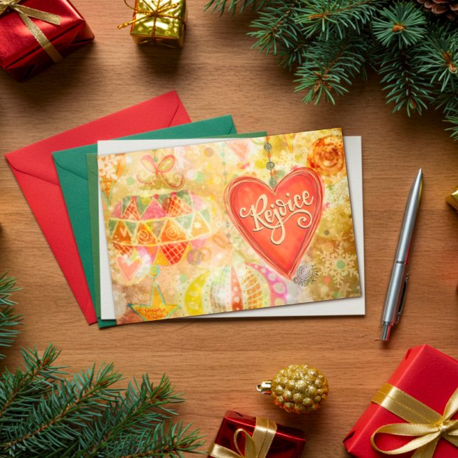 Cartão Aproveite Ornamentos Bonito Inspirividade Natal (Criador carregado)