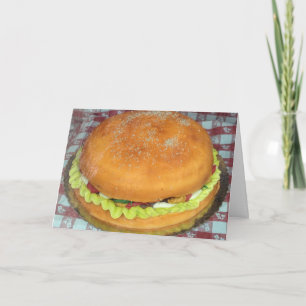 CARTÃO APROVEITE UM BOLO DE HAMBURGER PARA O SEU ANIVERS