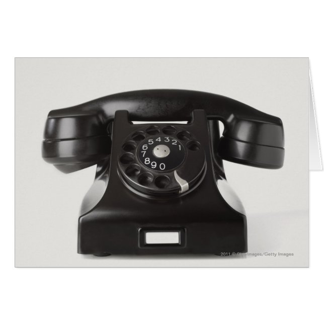 Cartão Aproximação de um telefone rotativo (Frente Horizontal)