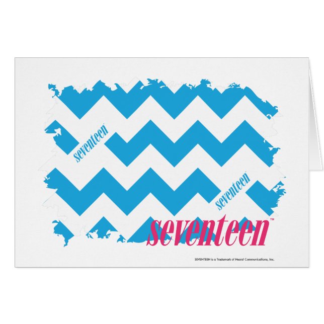 Cartão Aqua 3 do ziguezague (Frente Horizontal)