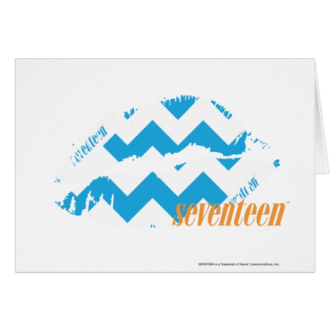 Cartão Aqua do ziguezague (Frente Horizontal)