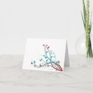 Cartão Aqua e Notecard vermelho