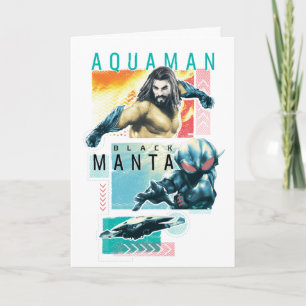 Cartão Aquaman Aquaman modernista & gráfico preto do