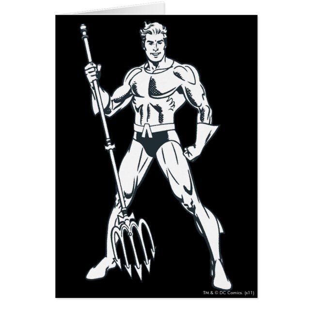 Cartão Aquaman com Pitchfork BW (Frente)