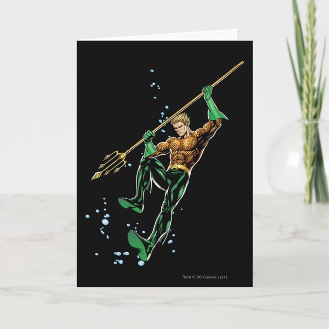 Cartão Aquaman com Spear (Frente)