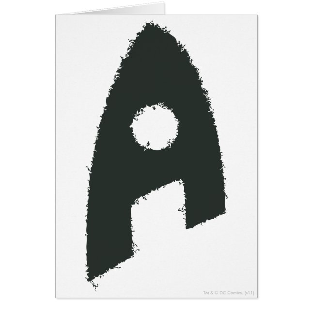 Cartão Aquaman Grunge 'A' (Frente)