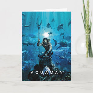 Cartão Aquaman   Prince Orin Com Animais Aquáticos