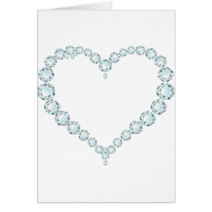 Cartão Aquamarine Gem Heart