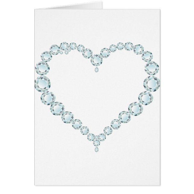 Cartão Aquamarine Gem Heart (Frente)