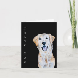 Cartão Aquarela Cachorro Golden Retriever Obrigado