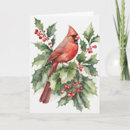 Cartão Aquarela Cardinal