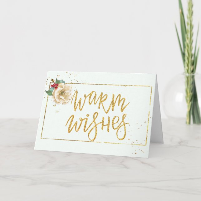 Cartão Aquarela Contemporânea Magnolia Natal (Frente)